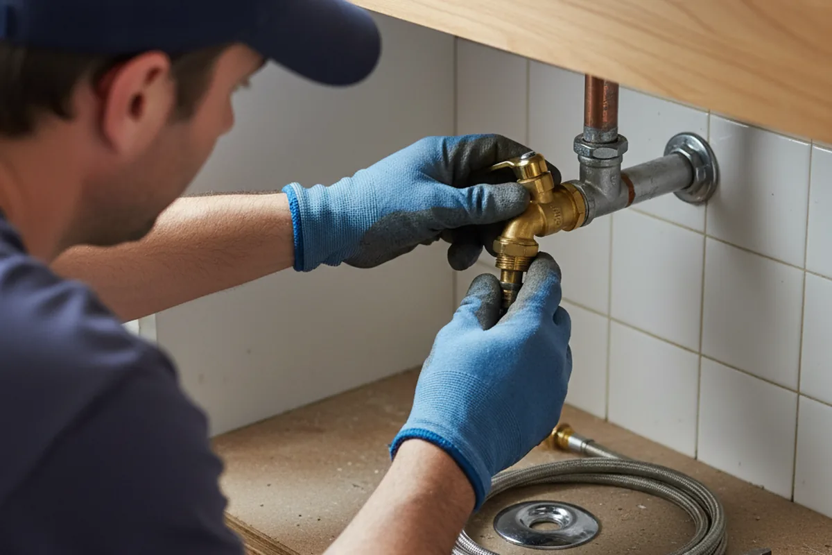 Shutoff valve and fitting work during Emergency Plumbing in Hulbert